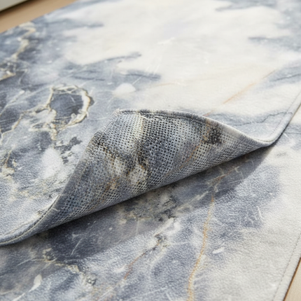Tapis Cuisine marbre gris antidérapant