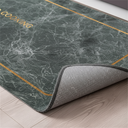 Tapis Cuisine motif marbre antidérapant moderne
