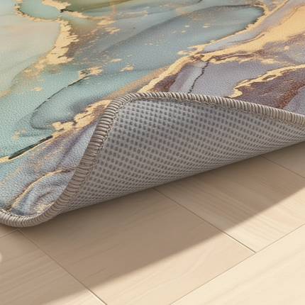 Tapis Cuisine marbré moderne antidérapant raffiné