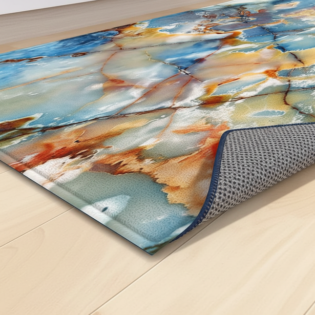 Marble Kitchen Rug Hallway Entrance Doormat Home Living Room Children Bedroom Floor Decor Carpet Bathroom Door Non-Slip Foot Mat - gallery 2