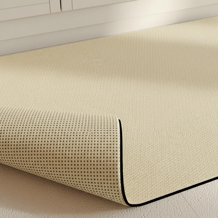 Tapis Cuisine beige uni antidérapant lavable