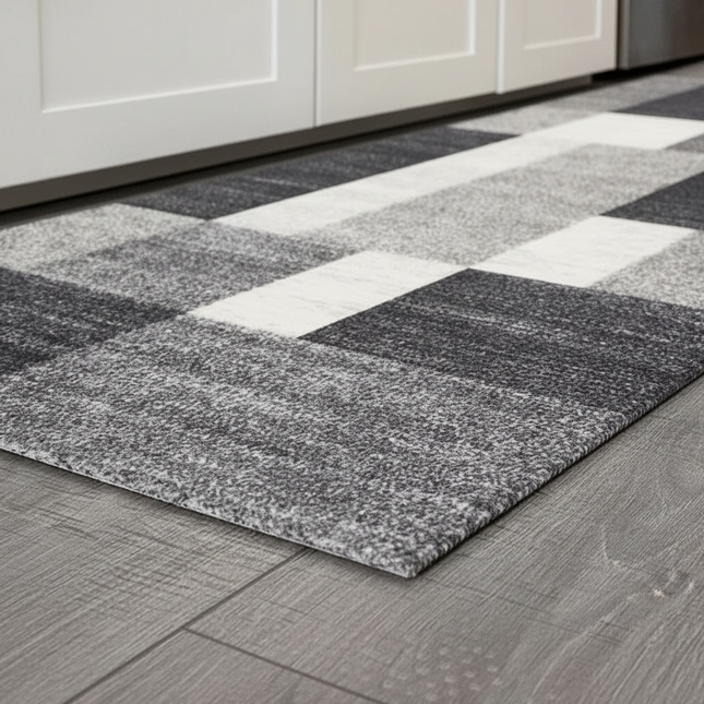 VIKAMA Simple Geometric Kitchen Floor Mats Living Room Floor Carpet Entrance Door Mat Hallway Door Non-Slip Foot Mats Home Decor - gallery 2