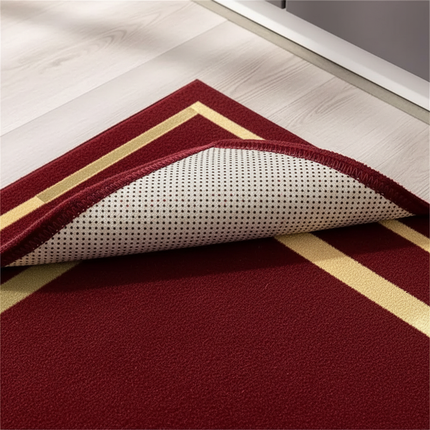 Tapis Cuisine Bordeaux Doré Antidérapant