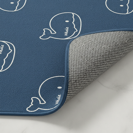 Tapis Cuisine bleu baleines antidérapant