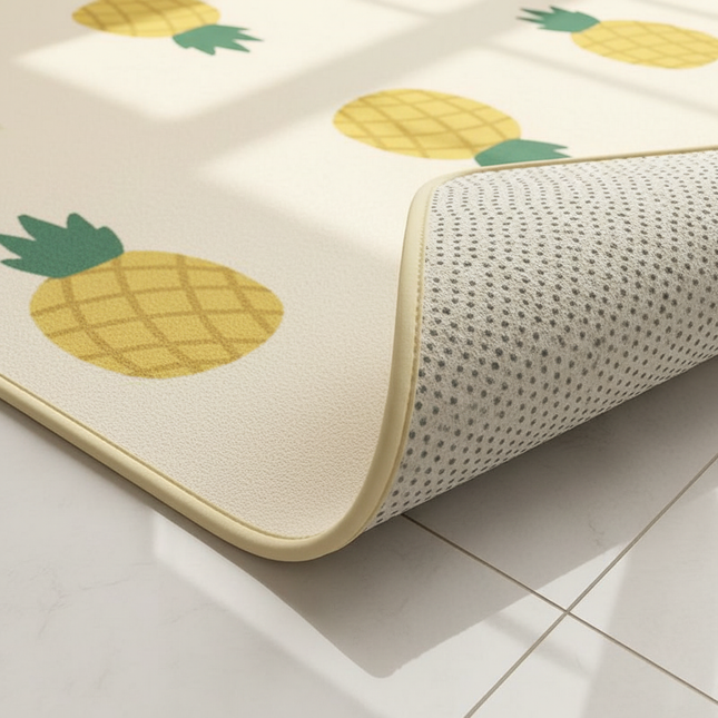 Kitchen Rug Cute Cartoon Style Carpet Waterproof Oil-proof Floor Mat Pvc Leather Non-slip Mats Large Area Home Decoration Rugs - gallery 2