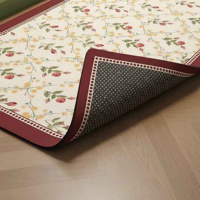 Kitchen Floor Mat Leather Pvc Carpet Waterproof Oil-proof Foot Mats Home Decoration Flower Floral Rug Кухонный Ковер 주방바닥매트 - gallery 2