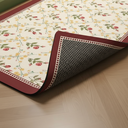 Kitchen Floor Mat Leather Pvc Carpet Waterproof Oil-proof Foot Mats Home Decoration Flower Floral Rug Кухонный Ковер 주방바닥매트 - gallery 2