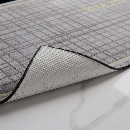 Tapis Cuisine Gris Quadrillé Antidérapant