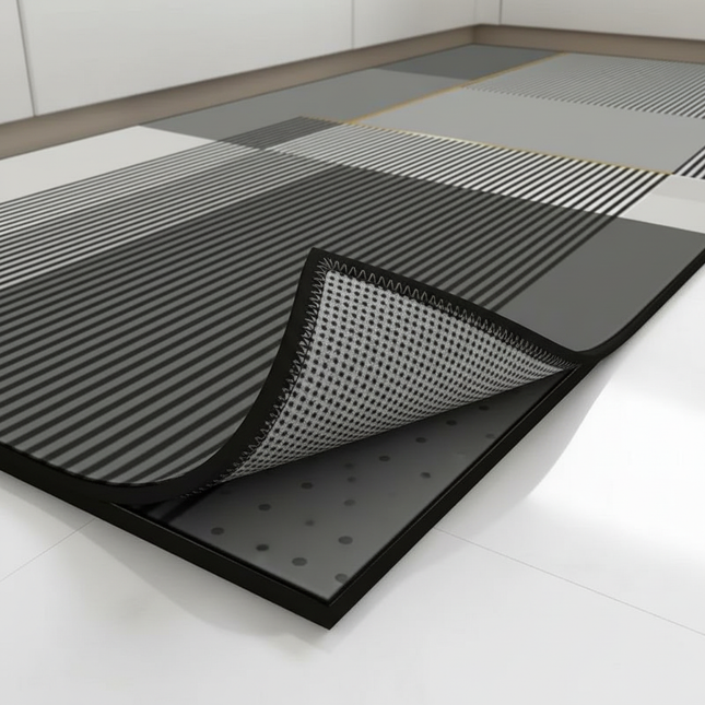 Rug for Kitchen Floor Mat Runner Long Carpet PVC Waterproof Leather Foot Mats Anti-slip Carpets Gray Home Decor Rugs 주방 카펫 - gallery 2