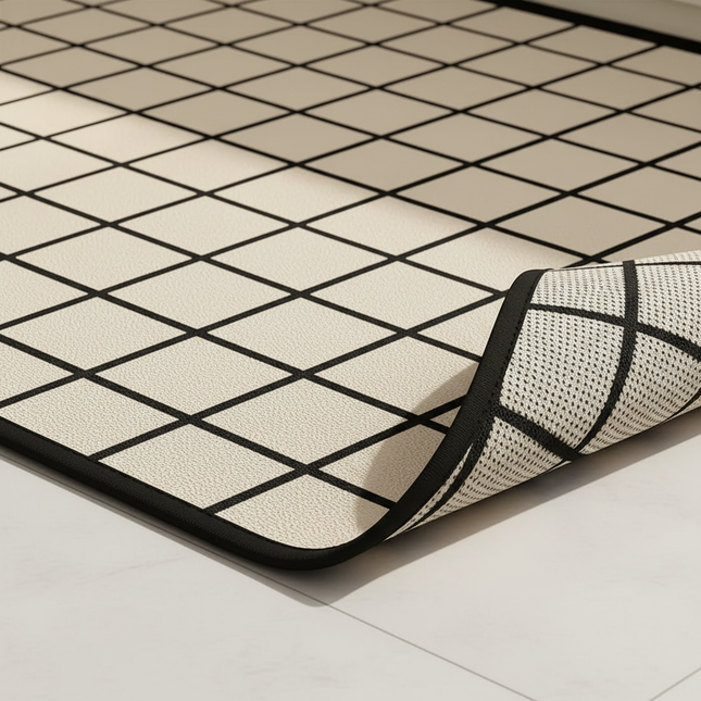 Minimalist Kitchen Floor Mat Anti-fouling Oil-proof Scrubbable PVC Waterproof Carpet Balcony Sturdy Non-slip Rug Ковер Tapis 러그 - gallery 2