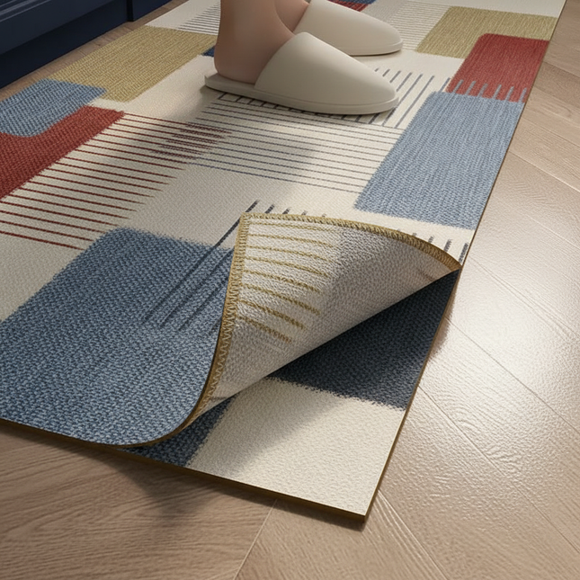 Kitchen Floor Mat Waterproof Oil-proof PVC Leather Carpet Non-slip Vintage Nordic Rug 주방매트 Коврик Для Кухни Alfombras De Cocina - gallery 2