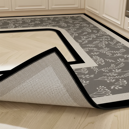 Tapis Cuisine gris à motifs L antidérapant
