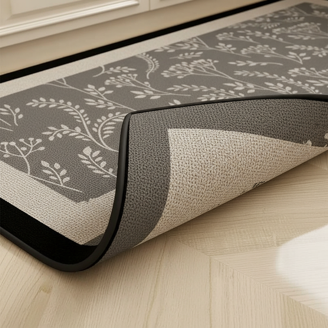 Kitchen Floor Mat L-shaped Pvc Leather Rug Waterproof Non-slip Wear-resistant Carpet Home Decoration Foot Mats 주방 카펫 שטיח למטבח - gallery 2