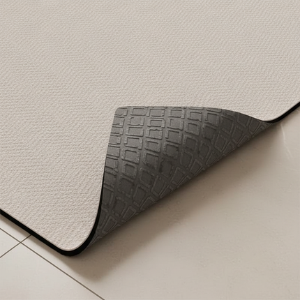Tapis Cuisine beige long antidérapant