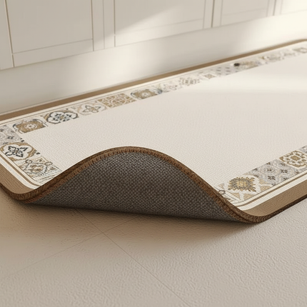 Tapis Cuisine beige motif absorbant