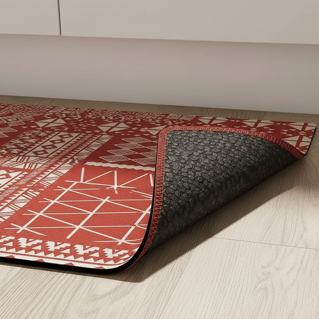 Kitchen Carpet Anti-slip Oil-proof Dirt-resistant Rug PVC Leather Waterproof Floor Mats Long Size Flower Home Decoration Mat 양탄자 - gallery 2