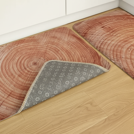Tapis Cuisine motif rondin antidérapant