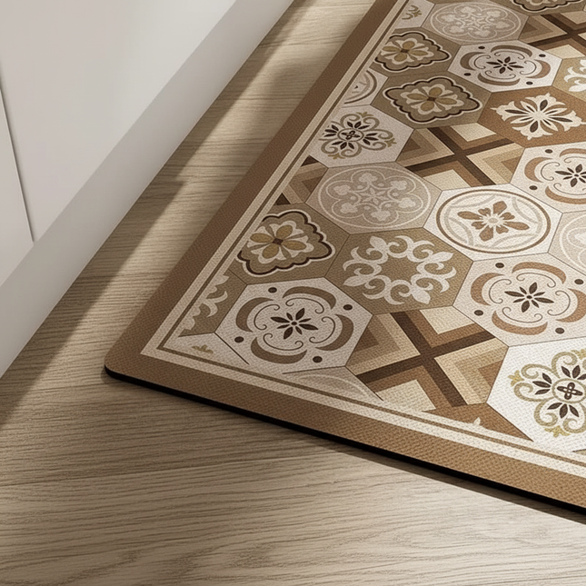 Kitchen Carpet Anti-slip Oil-proof Dirt-resistant Rug PVC Leather Waterproof Floor Mats Long Size Flower Home Decoration Mat 양탄자 - gallery 2