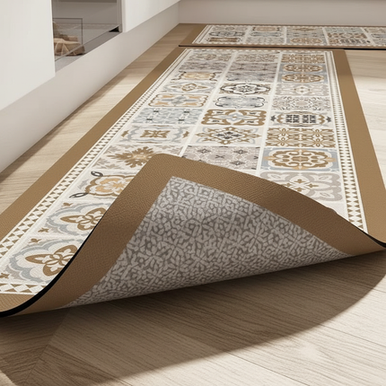 Tapis Cuisine long carreaux mosaïque imperméable