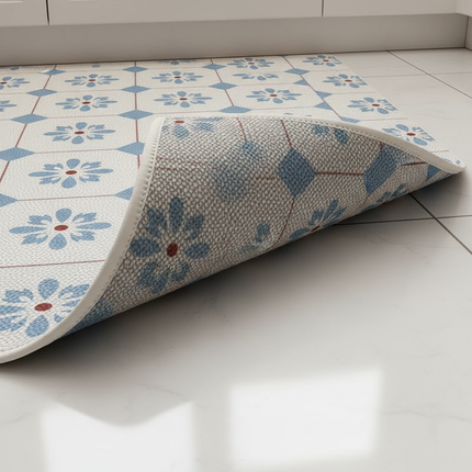 Tapis Cuisine Carreaux Ciment Antidérapant